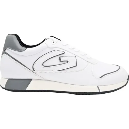 Low Man Leather Sneakers /Grey , male, Sizes: 8 UK, 9 UK, 11 UK, 10 UK - Alberto Guardiani - Modalova