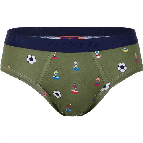 Herren-Boxershorts aus grüner Baumwolle mit Fußballmotiv , Herren, Größe: 2XL - Gallo - Modalova