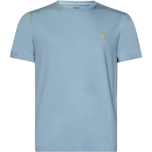 Clear Ribbed Crewneck T-shirts and Polos , male, Sizes: L - Polo Ralph Lauren - Modalova