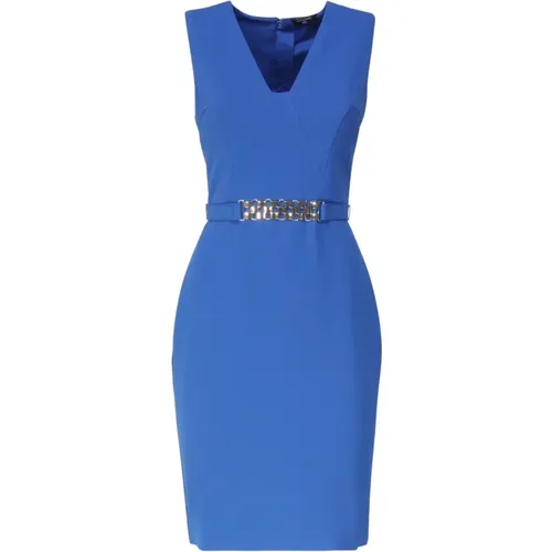 V-Neck Sleeveless Synthetic Fabric Dress , female, Sizes: L, XL, 2XL - Guess - Modalova