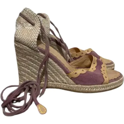 Pre-owned Suede sandals , female, Sizes: 4 1/2 UK - Louis Vuitton Vintage - Modalova