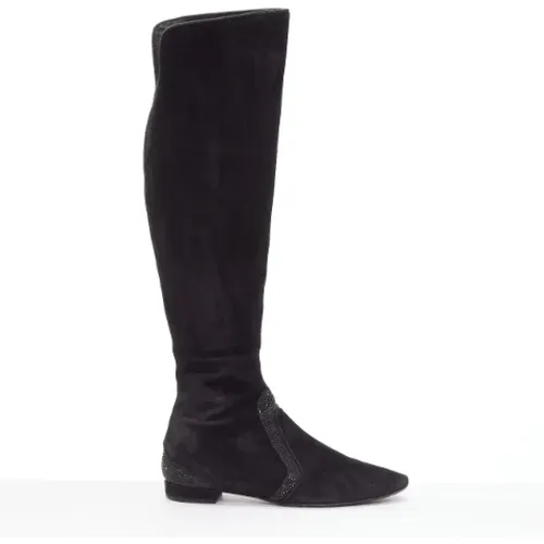 Pre-owned Suede boots , female, Sizes: 2 1/2 UK - René Caovilla Pre-owned - Modalova