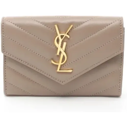 Pre-owned Leather wallets , female, Sizes: ONE SIZE - Yves Saint Laurent Vintage - Modalova