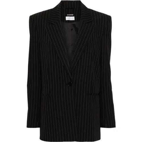 Pinstripe Jacket with Stud Embellishment , female, Sizes: 2XS, XS, S - PATRIZIA PEPE - Modalova