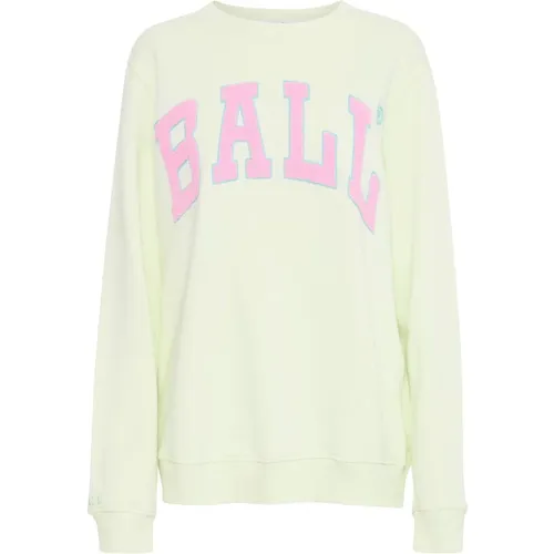 Zitronen-Curd bestickter Sweatshirt , Damen, Größe: M - Ball - Modalova