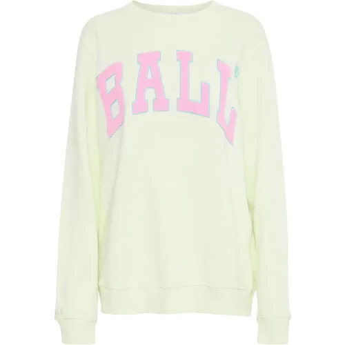 Zitronen-Curd bestickter Sweatshirt , Damen, Größe: S - Ball - Modalova