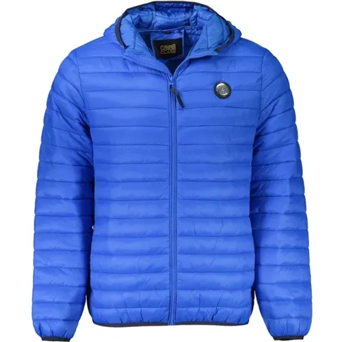 Blaue Polyamid Herrenjacke , Herren, Größe: XL - Cavalli Class - Modalova