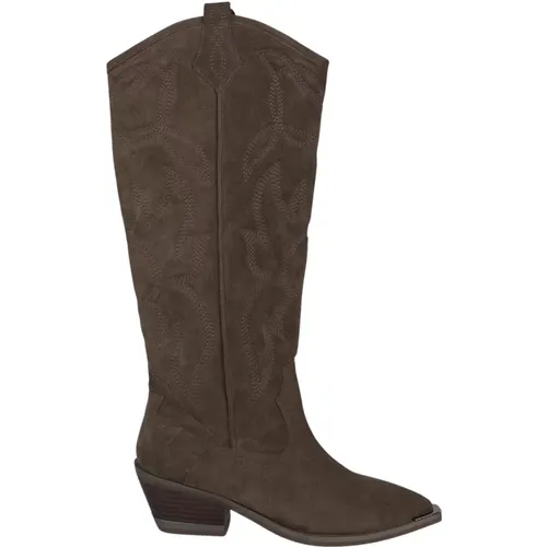 Embroidered Leather Ankle Boots , female, Sizes: 3 UK - Alma en Pena - Modalova