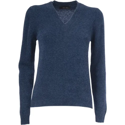 Warm and Stylish V-Neck Wool Sweater , female, Sizes: L, XS, S - Gran Sasso - Modalova