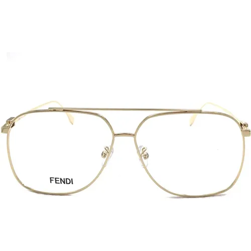 Elegante Metallgestell Brille,Schwarze optische Brillen für Frauen - Fendi - Modalova