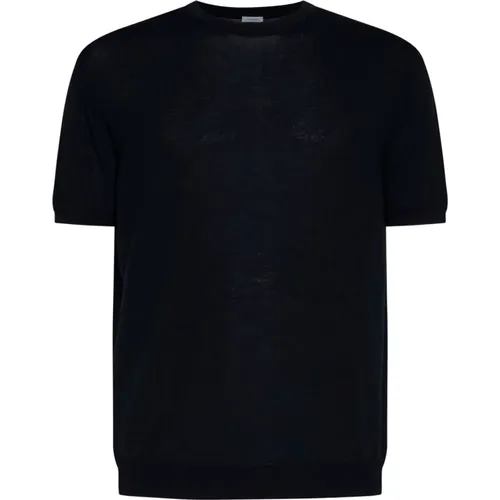 Nachtblaues Baumwoll-T-Shirt , Herren, Größe: M - Malo - Modalova