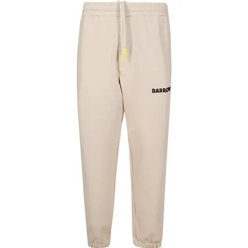 Sweatpants aus Baumwolle mit elastischem Bund,Baumwoll-Sweatpants mit elastischem Bund,Schwarze Sweatpants für Männer und Frauen - BARROW - Modalova