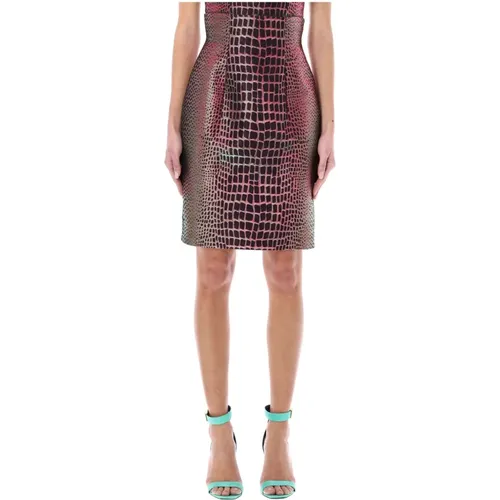 Multicolor Crocco Jacquard Skirt , female, Sizes: XS - Balmain - Modalova