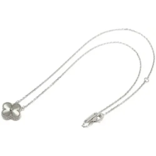Pre-owned White Gold necklaces , female, Sizes: ONE SIZE - Van Cleef & Arpels Pre-owned - Modalova