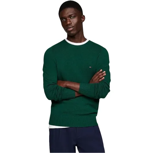 Lambswool Crew Neck Sweater , male, Sizes: M, XL, 2XL, L - Tommy Hilfiger - Modalova