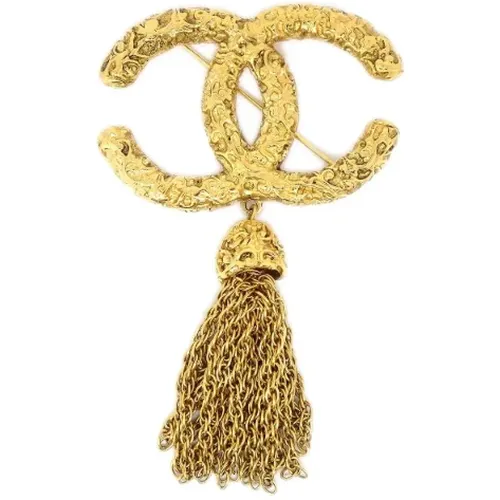 Pre-owned Gold brooches , female, Sizes: ONE SIZE - Chanel Vintage - Modalova