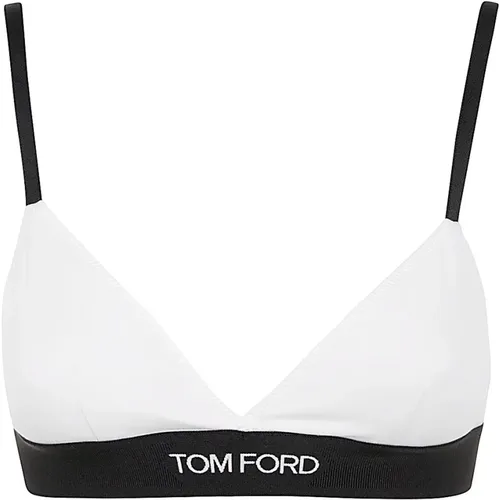 Weißer Modal Signature Bra , Damen, Größe: S - Tom Ford - Modalova