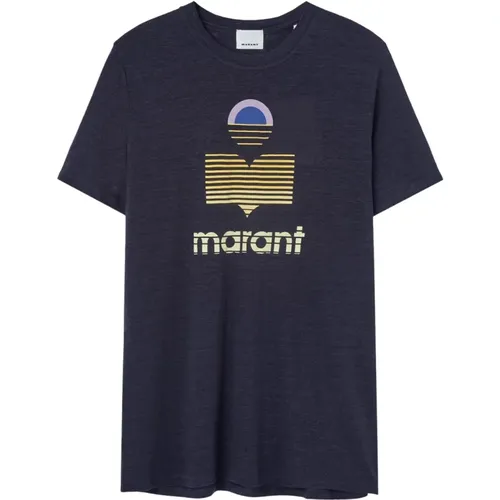 Marineblaues bedrucktes Hemd , Herren, Größe: L - Isabel marant - Modalova