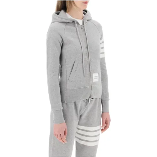 Striped 4-Bar Hoodie Sweatshirt , female, Sizes: 2XS, XS, S, M - Thom Browne - Modalova