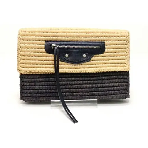 Pre-owned Raffia Balenciaga Clutch , female, Sizes: ONE SIZE - Balenciaga Vintage - Modalova