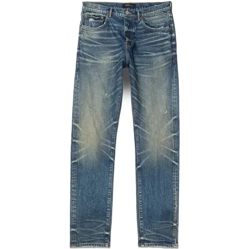 Vintage 3D Slim Gerades Jeans , Herren, Größe: W31 - Purple Brand - Modalova