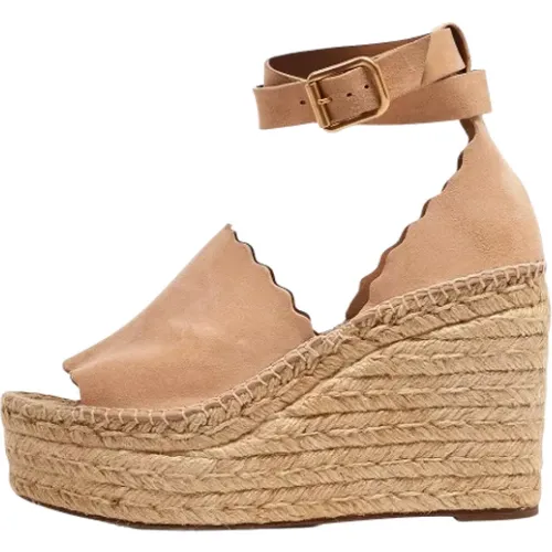 Pre-owned Suede espadrilles , female, Sizes: 7 UK - Chloé Pre-owned - Modalova