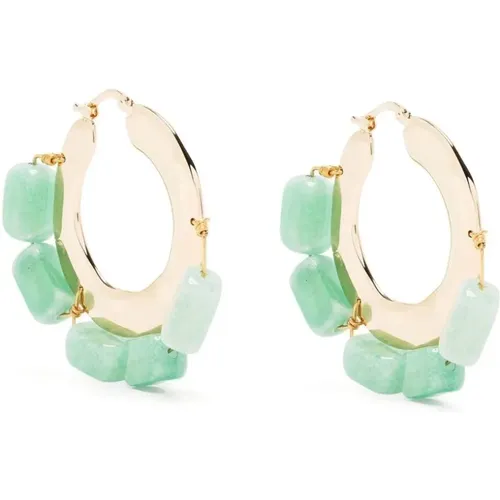 Crystal Hoop Earrings , female, Sizes: ONE SIZE - Jil Sander - Modalova