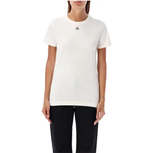 Weiße Orb Perù T-Shirt , Damen, Größe: M - Vivienne Westwood - Modalova