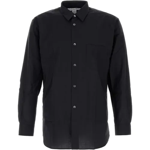 Navy Wool Shirt , Herren, Größe: XL - Comme des Garçons - Modalova