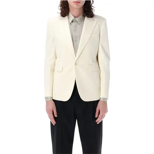 Men's Clothing Jackets & Coats Craie Ss24 , male, Sizes: XL, L - Saint Laurent - Modalova