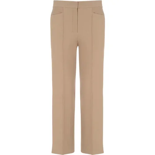 Camel Cotton Pants Zemira Style , female, Sizes: M, L - Max Mara - Modalova