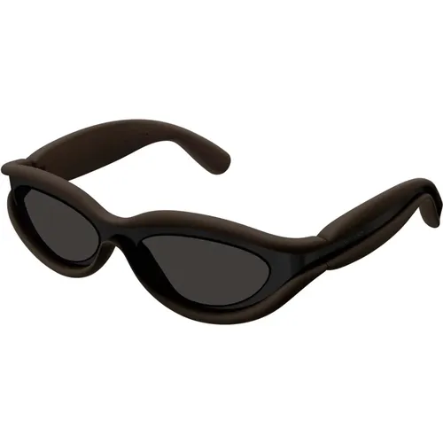 Sunglasses,Dunkle Havana Sonnenbrille - Bottega Veneta - Modalova