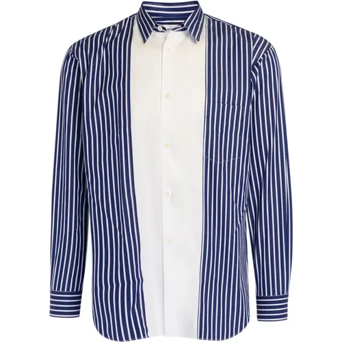 Blau-weiß gestreiftes Hemd , Herren, Größe: L - Comme des Garçons - Modalova