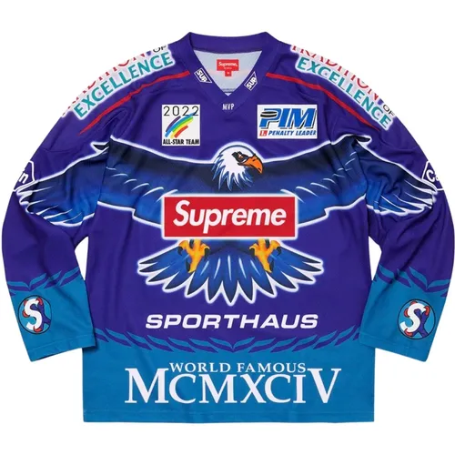 Limited Edition Eagle Moto Jersey , male, Sizes: L, XL - Supreme - Modalova