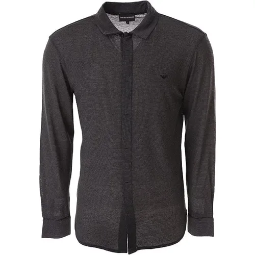 Men's Clothing T-Shirts & Polos Black Grey Ss24 , male, Sizes: XL - Emporio Armani - Modalova