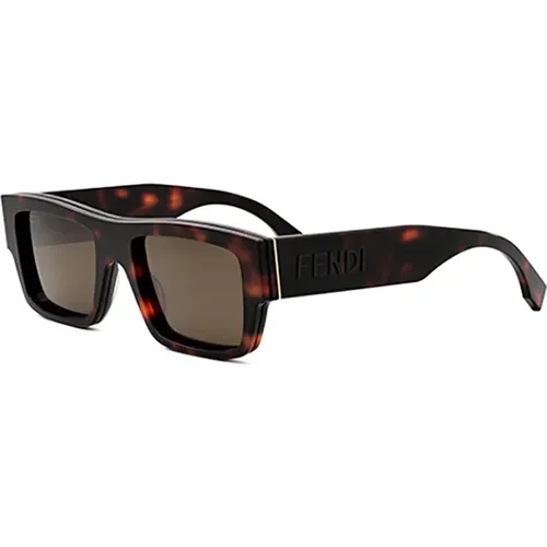 Schwarze Sonnenbrille Damen Accessoires Ss24 , Damen, Größe: 53 MM - Fendi - Modalova