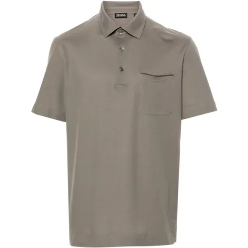 Classic Cotton Polo Shirt , male, Sizes: L, XL, 2XL - Ermenegildo Zegna - Modalova