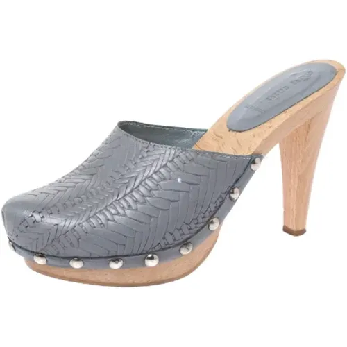 Pre-owned Leder sandals , Damen, Größe: 40 EU - Miu Miu Pre-owned - Modalova