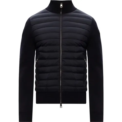 Navy Quilted Padded Cardigan , male, Sizes: 3XL - Moncler - Modalova