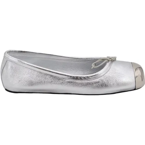 Womens Shoes Ballerinas Silver Ss24 , female, Sizes: 4 UK, 6 UK, 7 UK, 3 UK, 5 UK - alexander mcqueen - Modalova