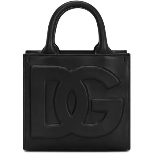 Daily Leather Tote Bag , female, Sizes: ONE SIZE - Dolce & Gabbana - Modalova