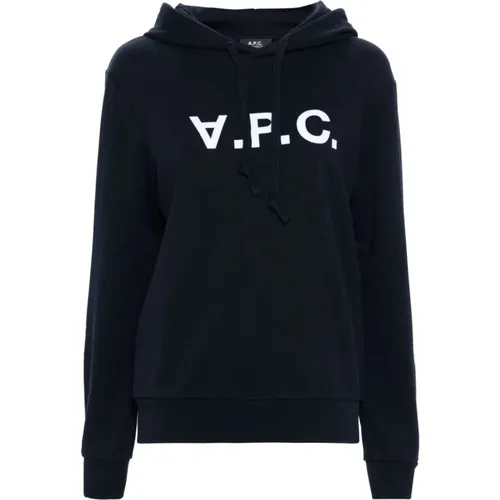 Unisex Logo Flocked Hoodie , Herren, Größe: M - A.P.C. - Modalova