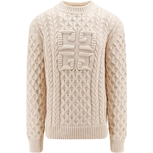 Embossed Wool Sweater , male, Sizes: L, M - Givenchy - Modalova