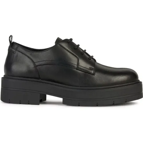 Schwarze Formale Business-Schuhe , Damen, Größe: 37 EU - Geox - Modalova