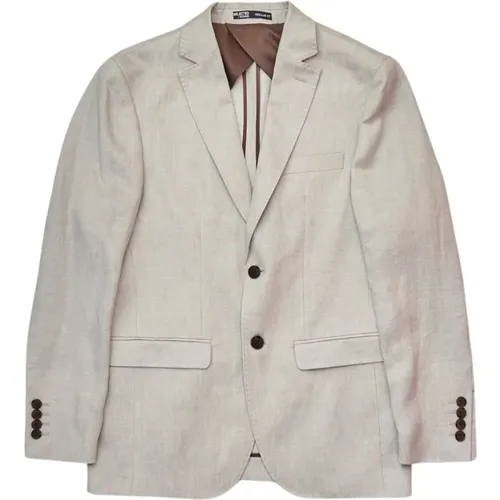 Linen Blazer Sabbia , male, Sizes: L, M - Selected Homme - Modalova