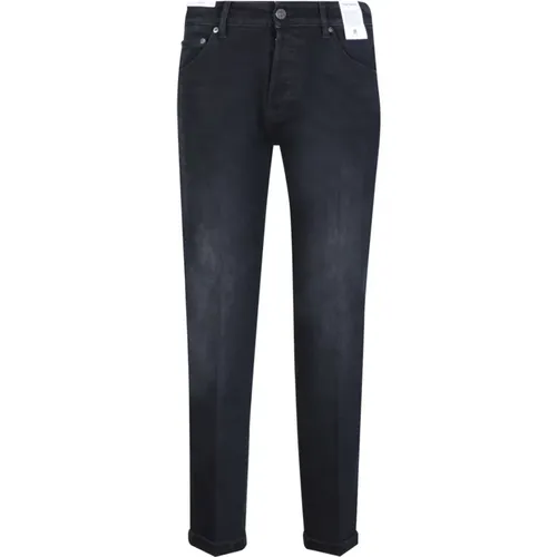 Mid Rise Jeans with Logo Plate , male, Sizes: W32, W35, W36, W33, W30 - PT Torino - Modalova