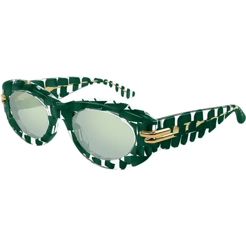 Stylische Sonnenbrille Bv1322S Farbe 003 , Damen, Größe: 51 MM - Bottega Veneta - Modalova