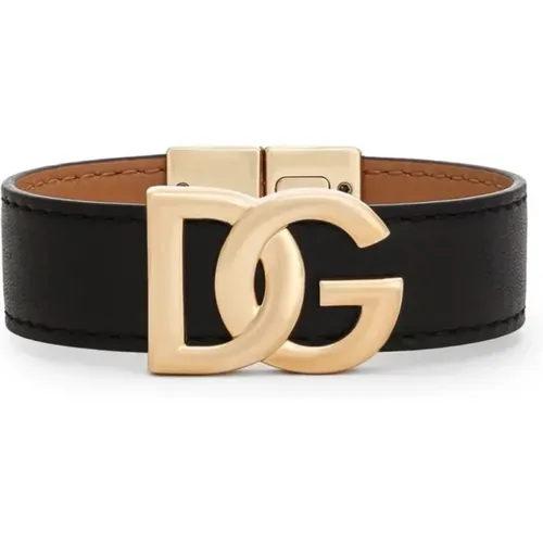 Leather Bijoux with Logo Detail , male, Sizes: M - Dolce & Gabbana - Modalova