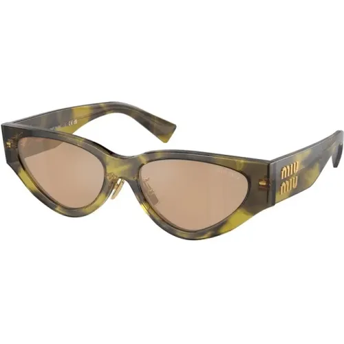 Mu03Zs 13Q40D Sunglasses , female, Sizes: 54 MM - Miu Miu - Modalova