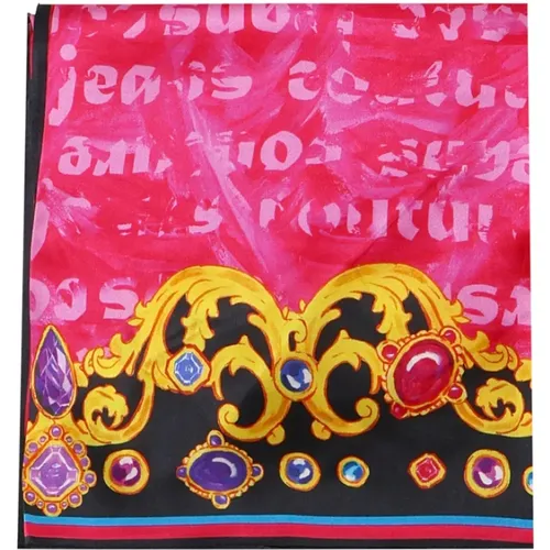 Silk Scarf with Baroque Motifs , female, Sizes: ONE SIZE - Versace Jeans Couture - Modalova